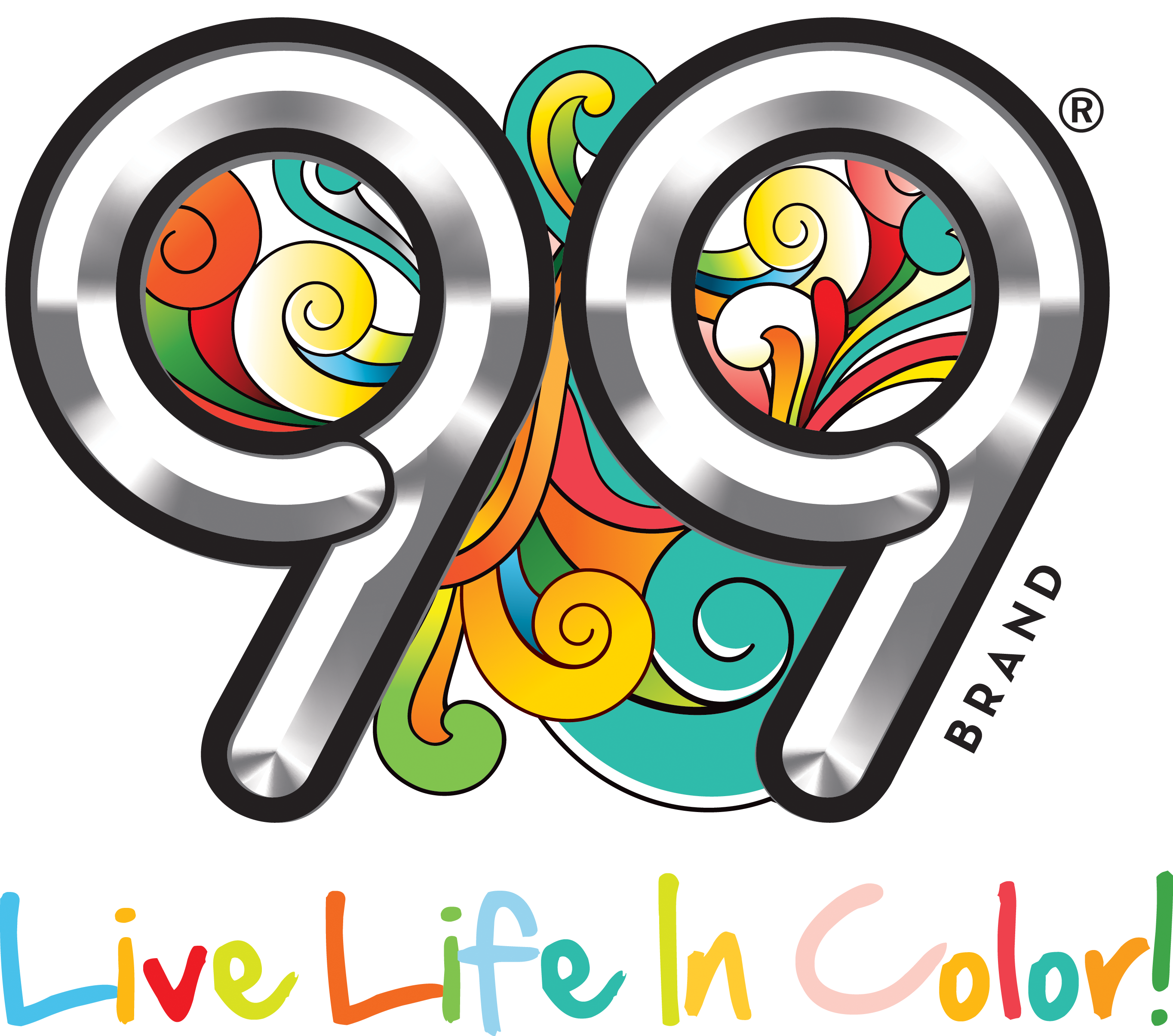 99 Brand 4C Logo & Tagline W Swirls LIVE